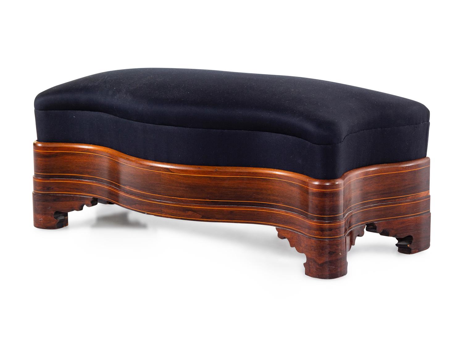 A Classical Inlaid Rosewood Window Seat