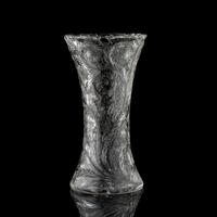 An Intaglio-Cut Copper Wheel-Polished Glass Vase