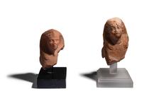 Two Egyptian Terracotta Sphinxes