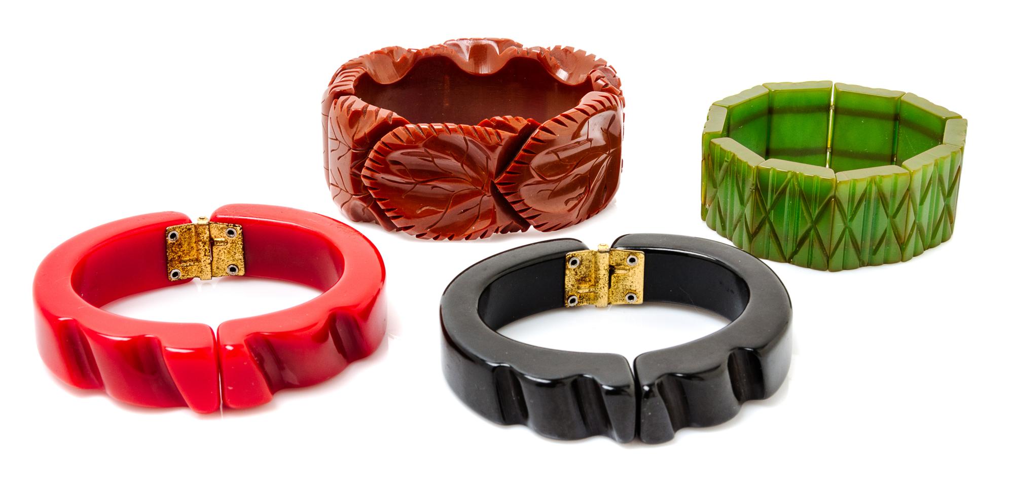 A Group of Four Bakelite Bangles,