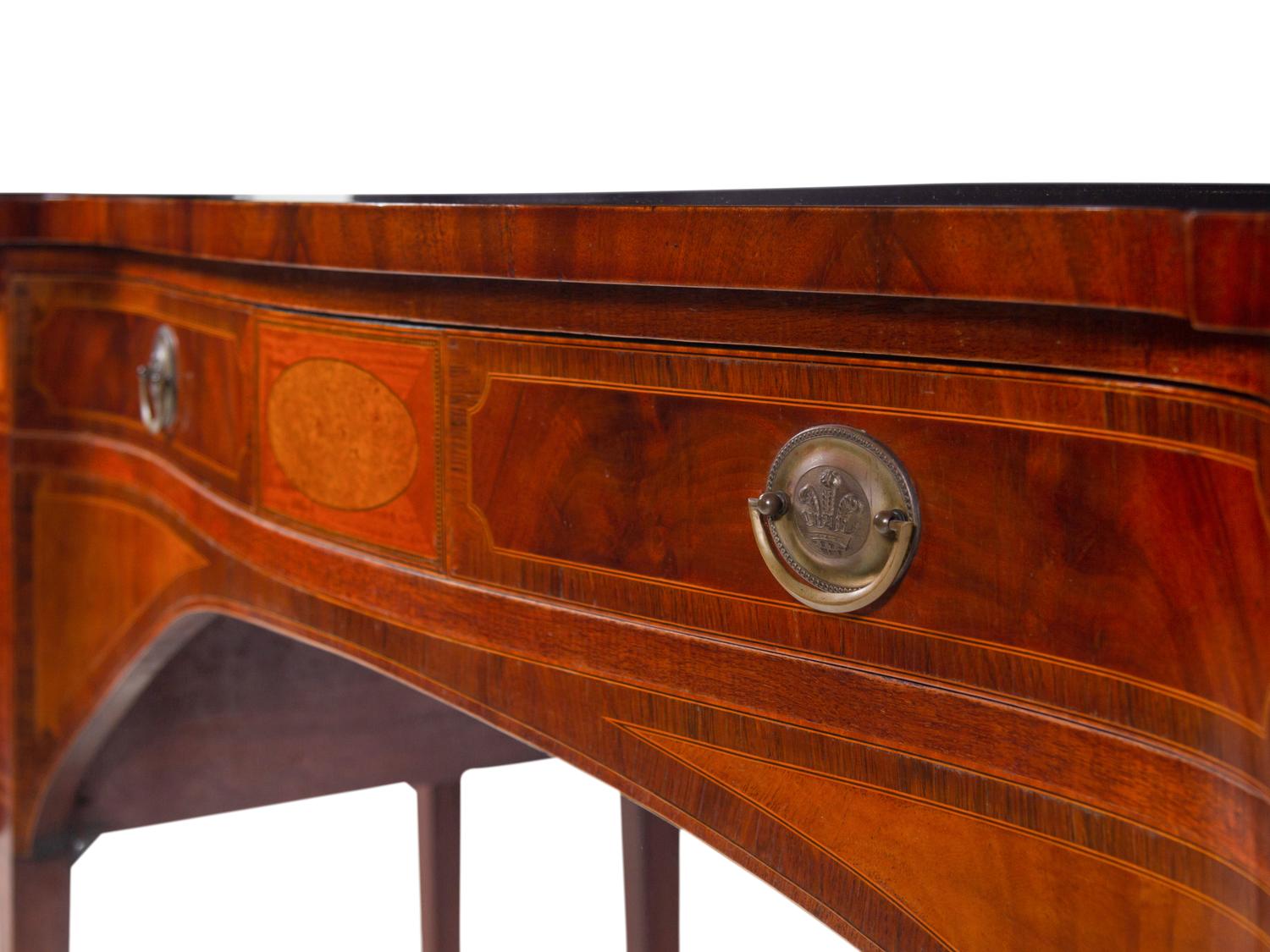 A George III Style Satinwood Inlaid Mahogany Sideboard