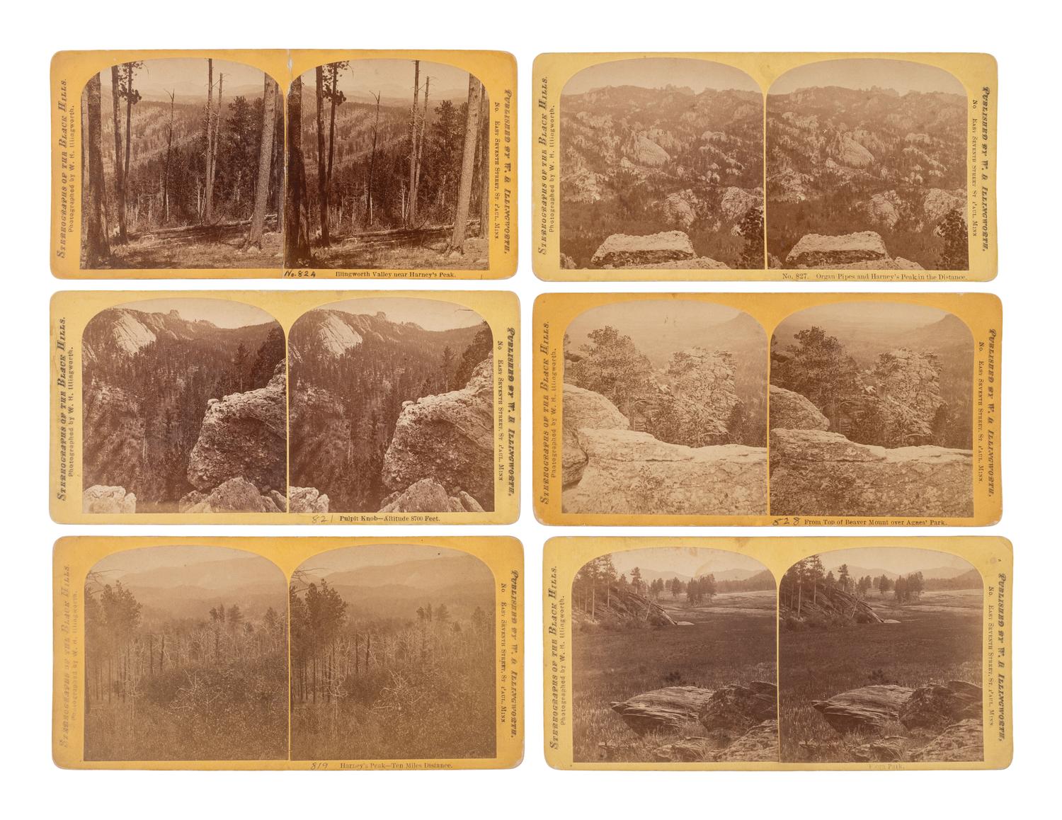 ILLINGWORTH, W.H. (1844-1893), photographer. A group of 37 stereoviews of George Custer's expedition to the Black Hills.