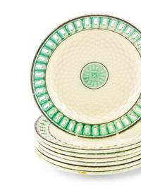 A Majolica Dessert Service