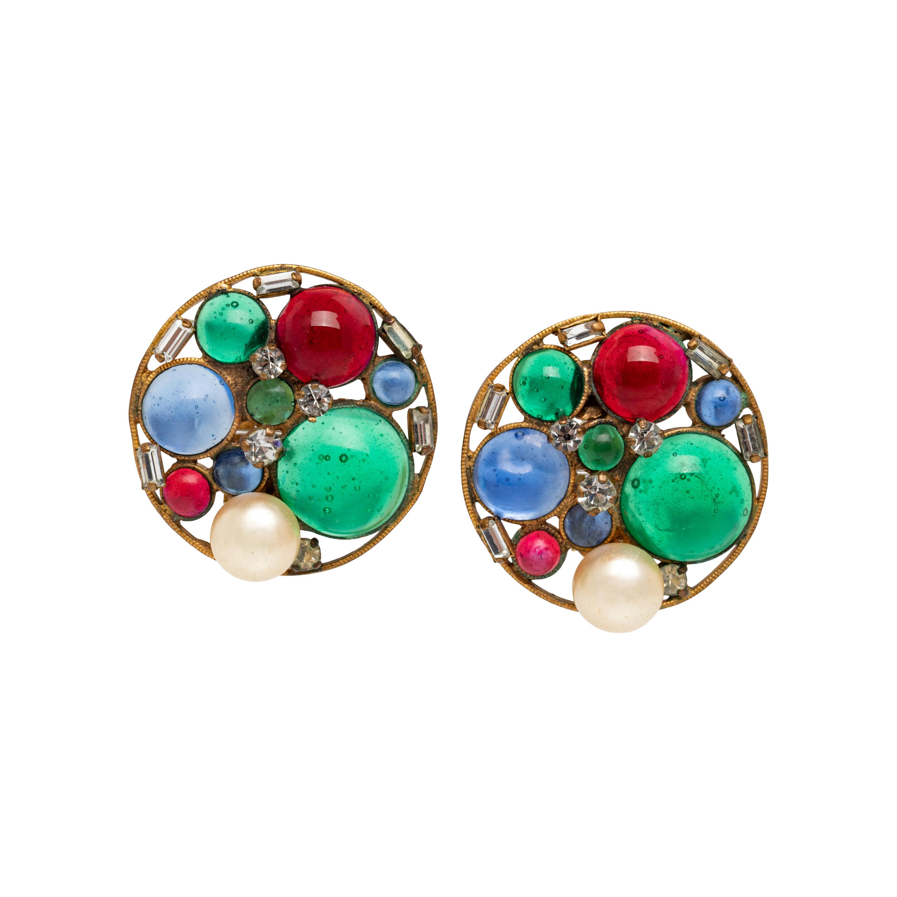 Chanel, Gripoix Openwork Ear Clips