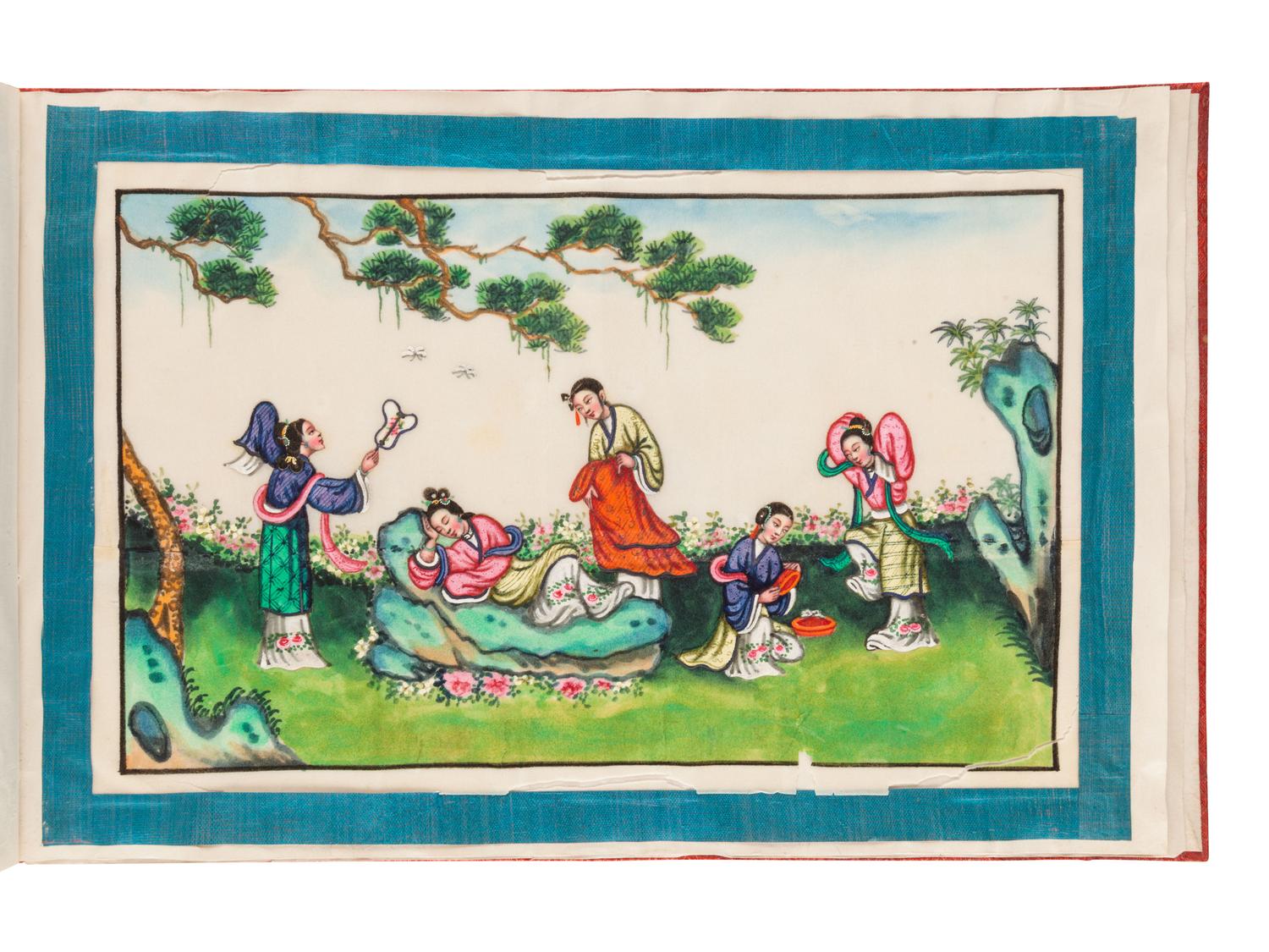 10 Chinese Export Pith Paintings