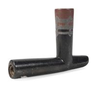 Great Lakes Steatite Pipe Bowl, with Catlinite and Lead Inlay