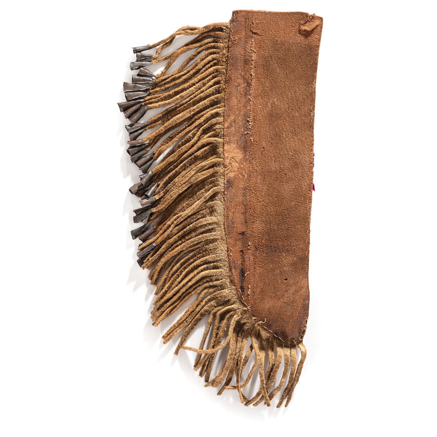 Assiniboine Beaded Buffalo Hide Knife Sheath