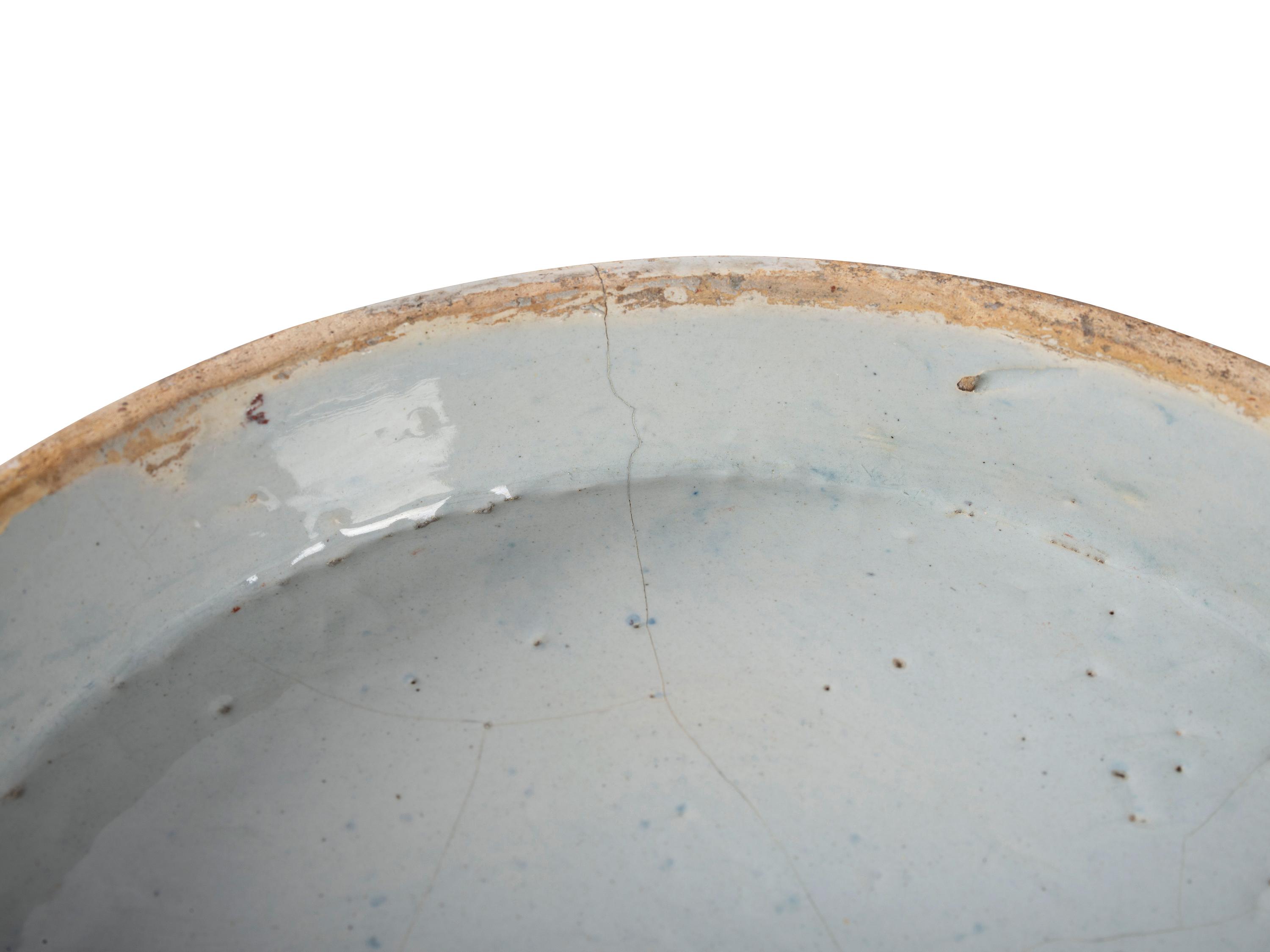 A Dutch Delft Polychrome Decorated and Glazed Earthenware Punch Bowl
