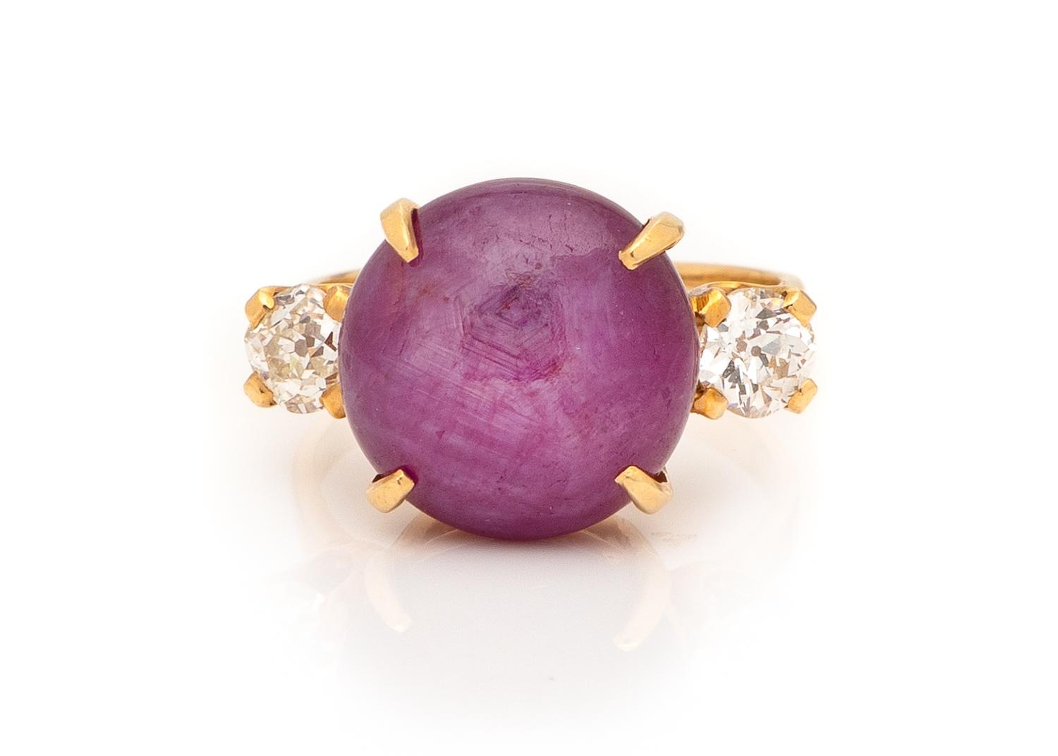 A Yellow Gold, Ruby and Diamond Ring,