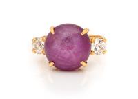 A Yellow Gold, Ruby and Diamond Ring,