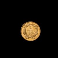 A United States 1854 Liberty Head: Type 2 $1 Gold Coin