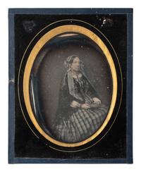 [EARLY PHOTOGRAPHY]. 17 likely European daguerreotypes of women housed in passe partout mounts.