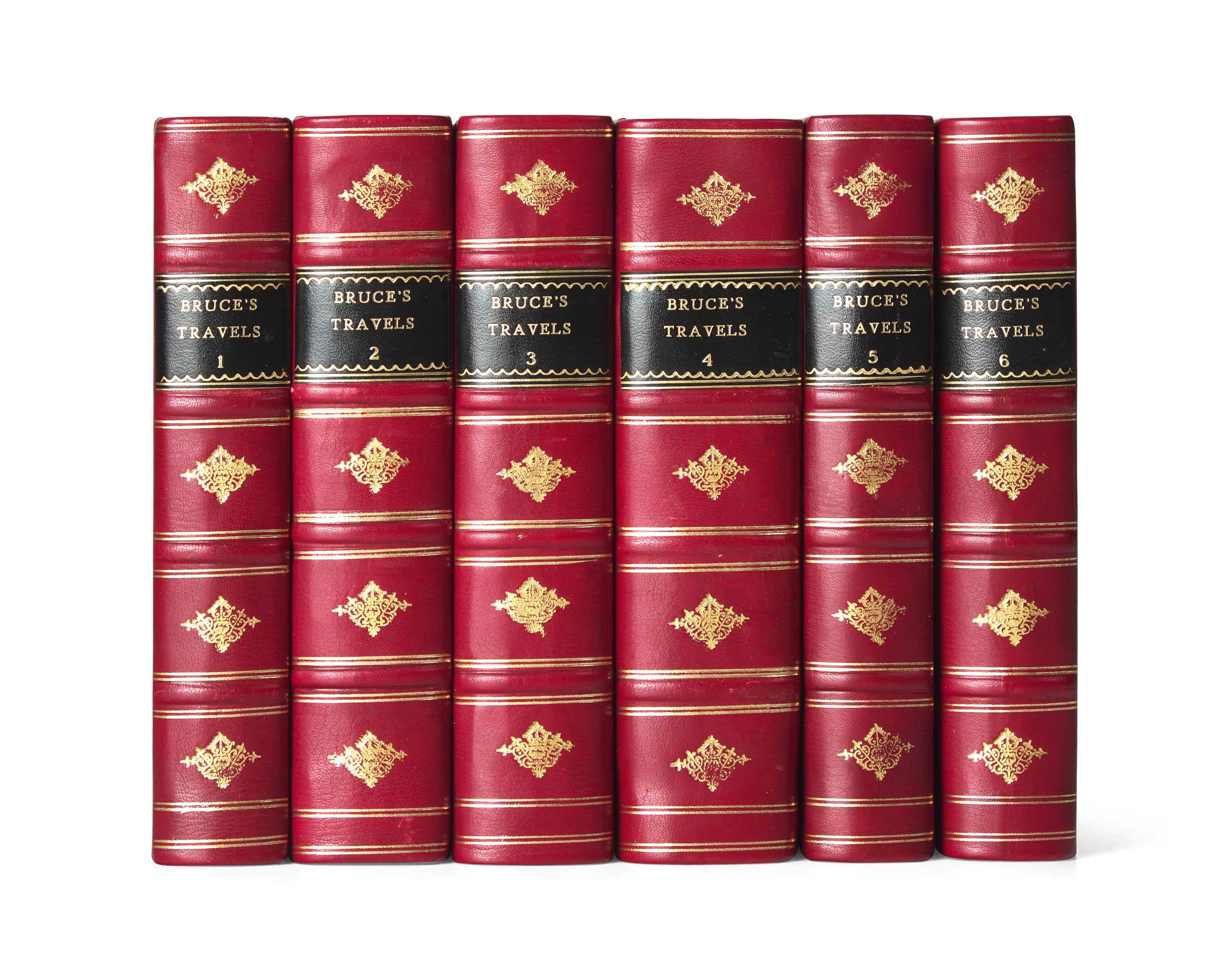 [TRAVEL & EXPLORATION] BRUCE, James. Travels to Discover the Source of the Nile... Dublin: Printed by William Sleater, For P. Wogan, L. White, P. Byrne, et al., 1790.
