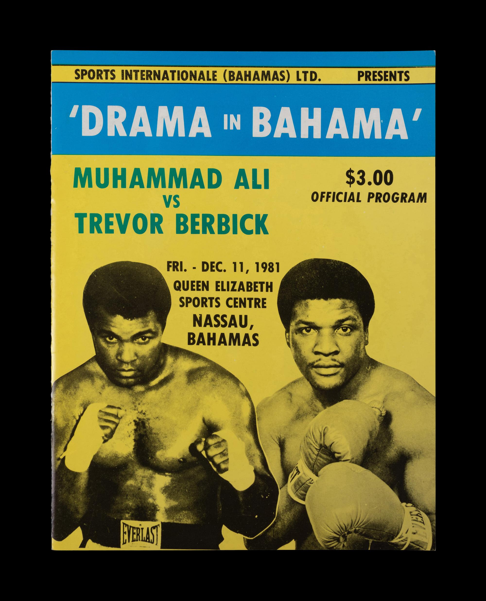 A Group of Muhammad Ali vs. Trevor Berbick Drama In Bahama On Site Fight Items,