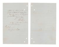 SCOTT, General Winfield (186-1866). Autograph endorsement with engraving and postal covers.