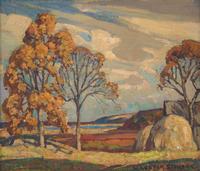 William Lester Stevens (American, 1888-1969)- Haystacks, West Gloucester