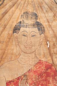 A Thai Painted Temple Banner, 17th Century or Later