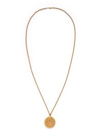 YELLOW GOLD AND COIN PENDANT/NECKLACE