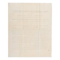 [Civil War - Gettysburg]. -- [Warner, John Riddle (1827-1894)]. Printed broadside. Washington, D.C., May 1864.