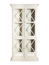 A Pair of Drexel Heritage Neoclassical Style Painted Glazed Door Cabinets