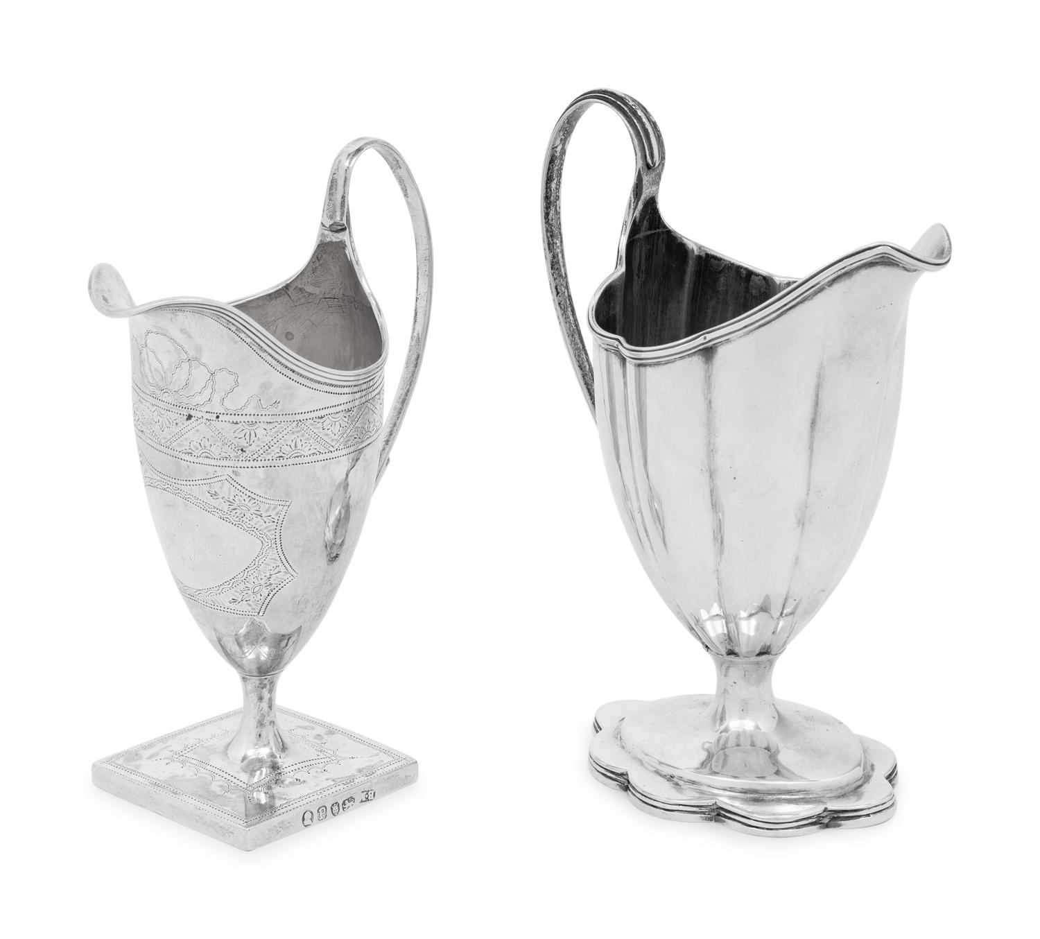 Two George III Silver Creamers