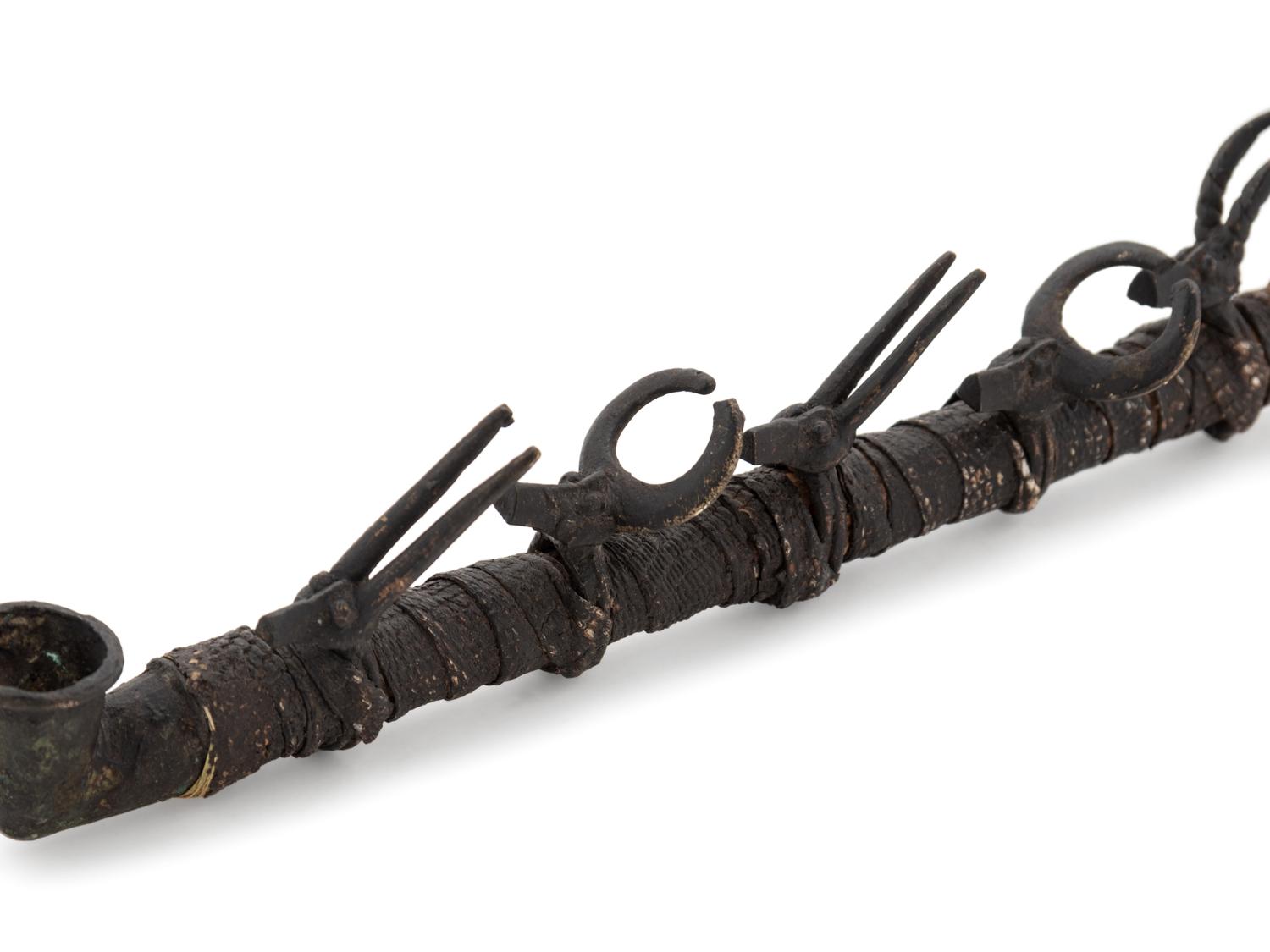 African Senufo Wooden Ceremonial Bobo Pipe