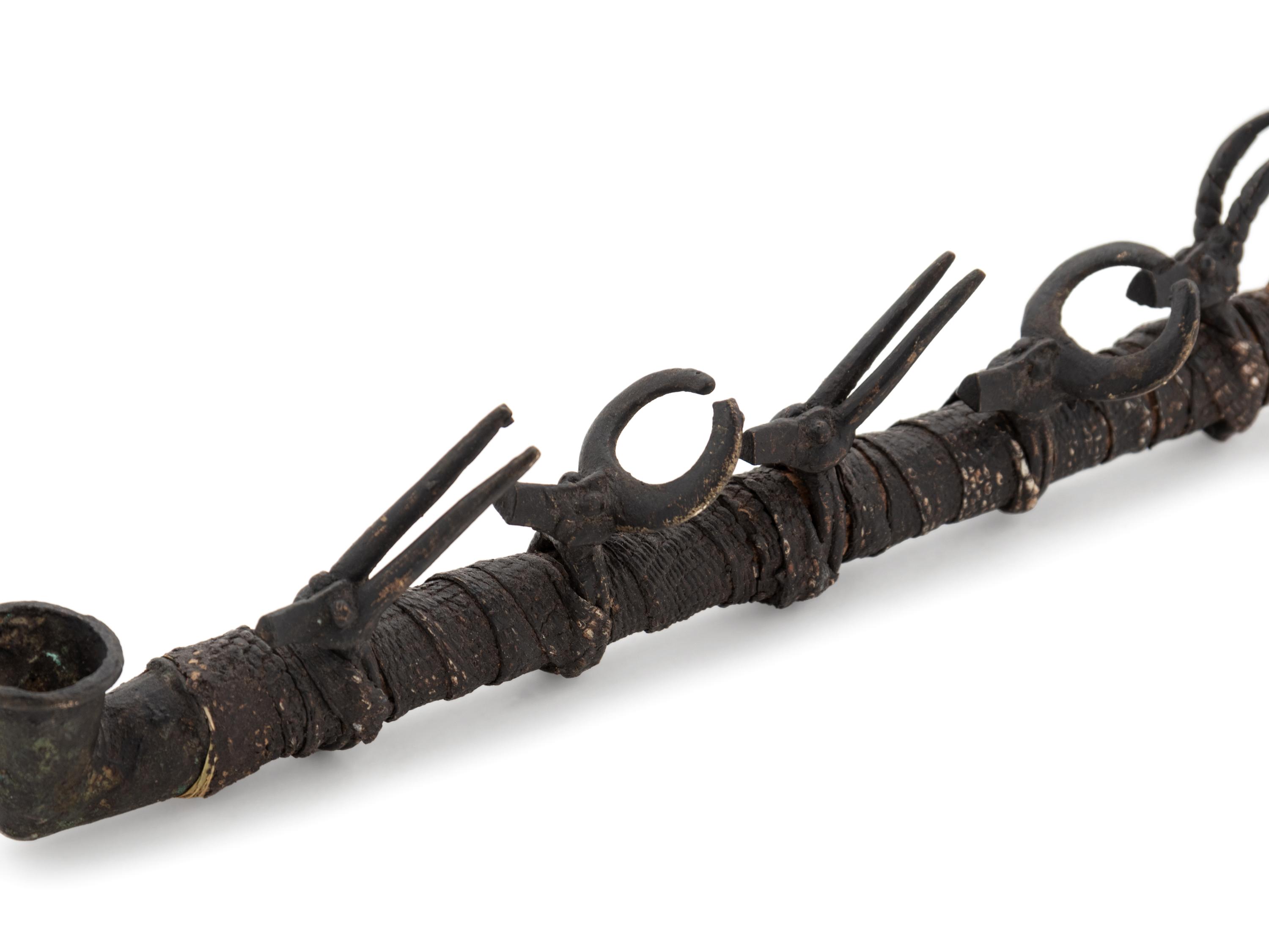 African Senufo Wooden Ceremonial Bobo Pipe