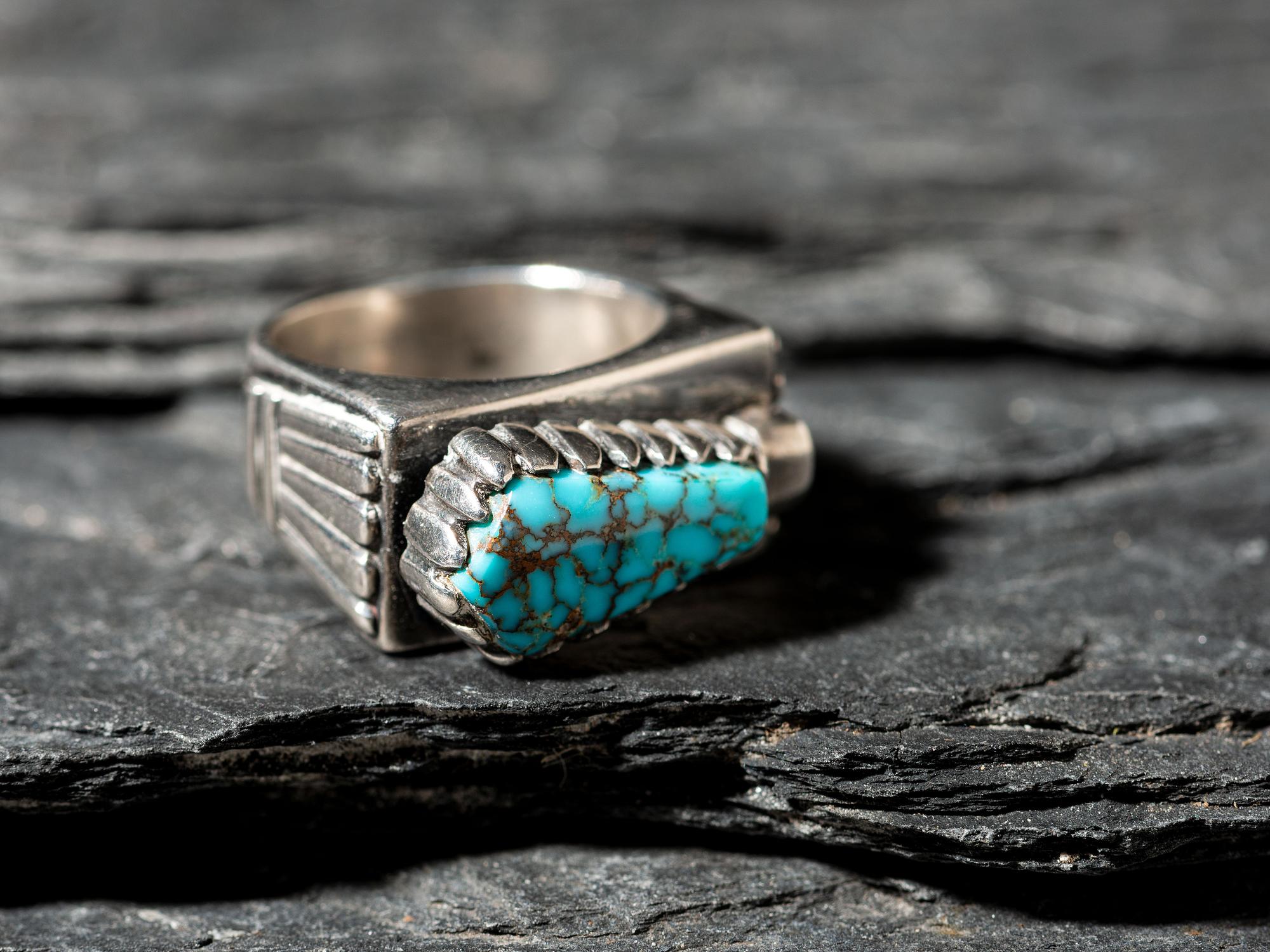 Sterling Silver and Nevada Blue Turquoise Ring