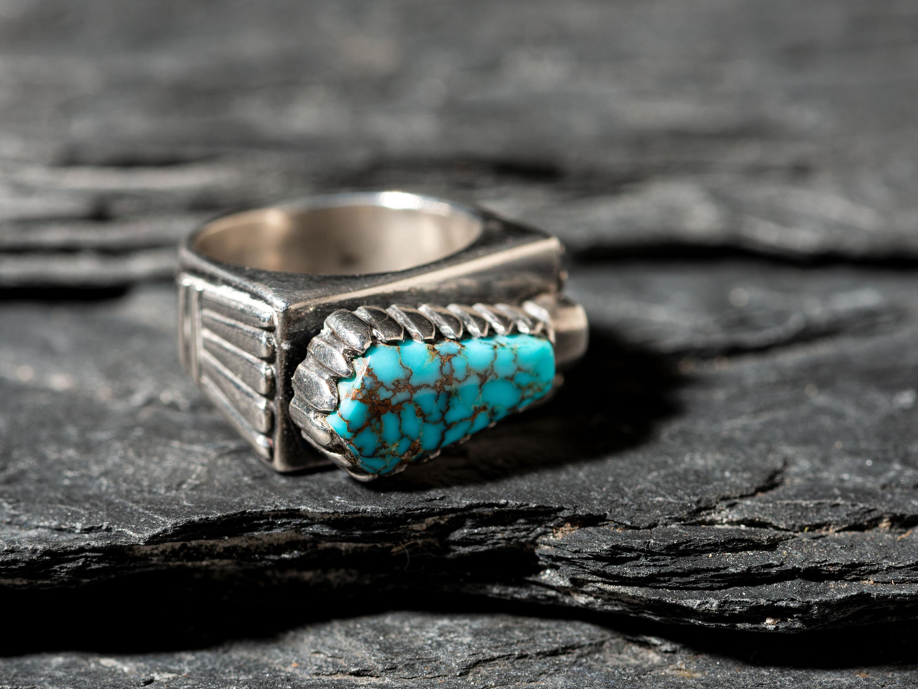 Sterling Silver and Nevada Blue Turquoise Ring