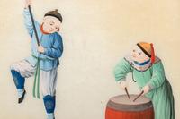 A Group of Six Chinese Export Pith Paintings