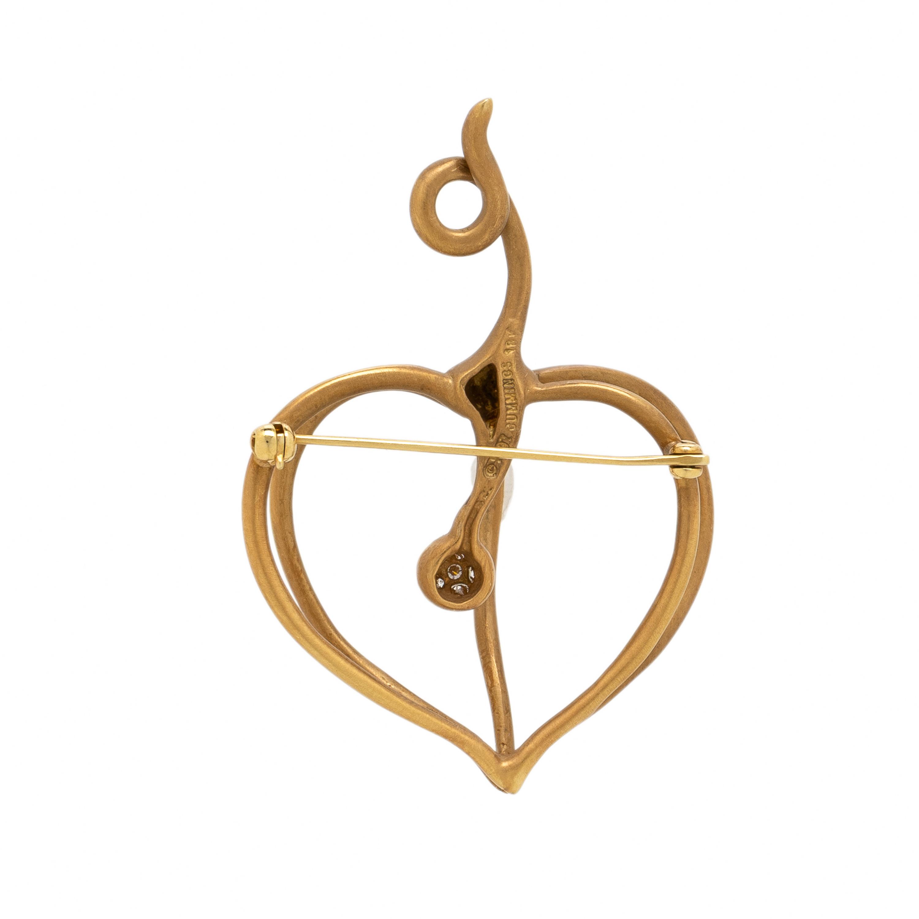 Angela Cummings, Yellow Gold and Diamond Lantern Brooch