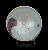 A Large Junyao Purple Splashed Blue Glazed Stoneware Bowl