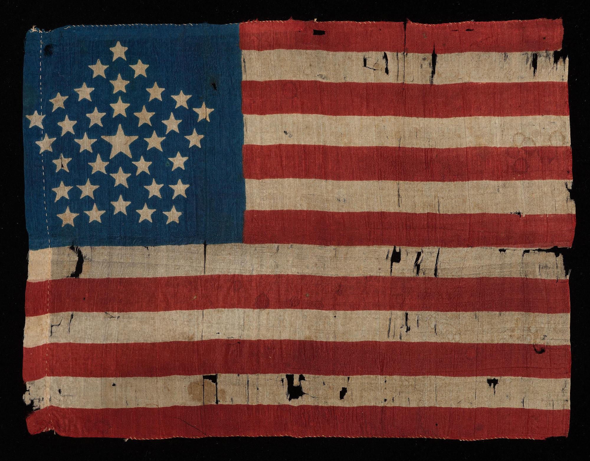 [FLAGS]. 34-star American "Great Star" flag. Ca 1861-1863.