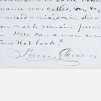 [Literature] Twain, Mark (Samuel Clemens) Autograph Letter, signed
