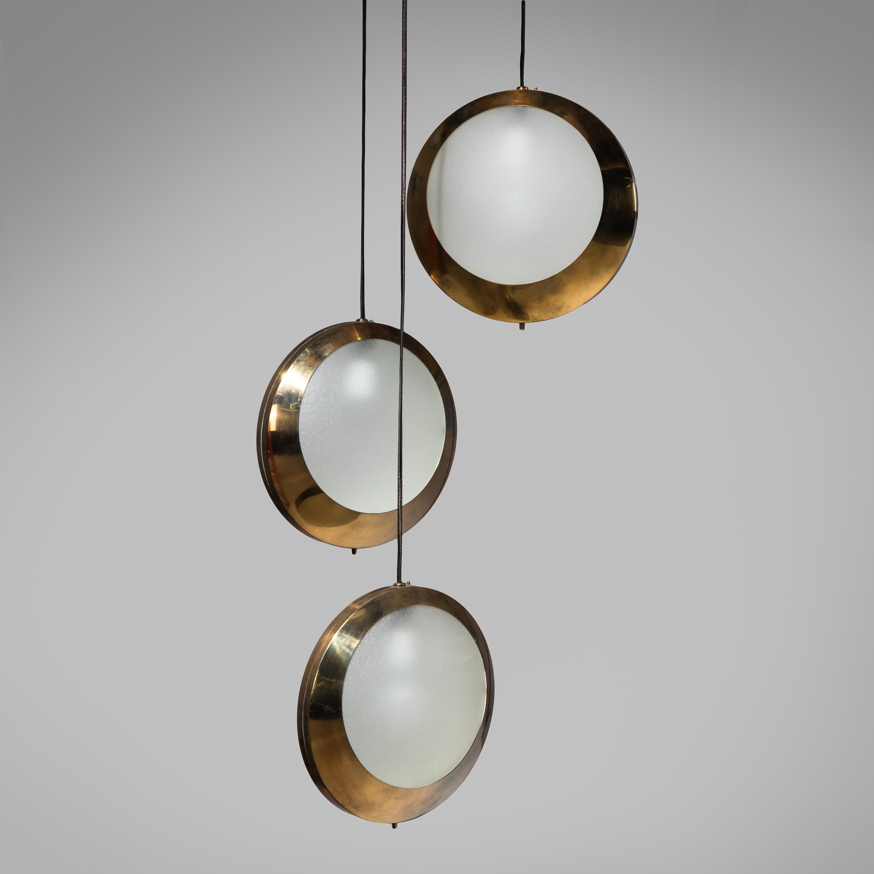 Stilnovo Italy, c. 1950 — Three-Light Pendant, model 1205