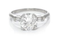 A Platinum and Diamond Ring, 3.40 dwts.