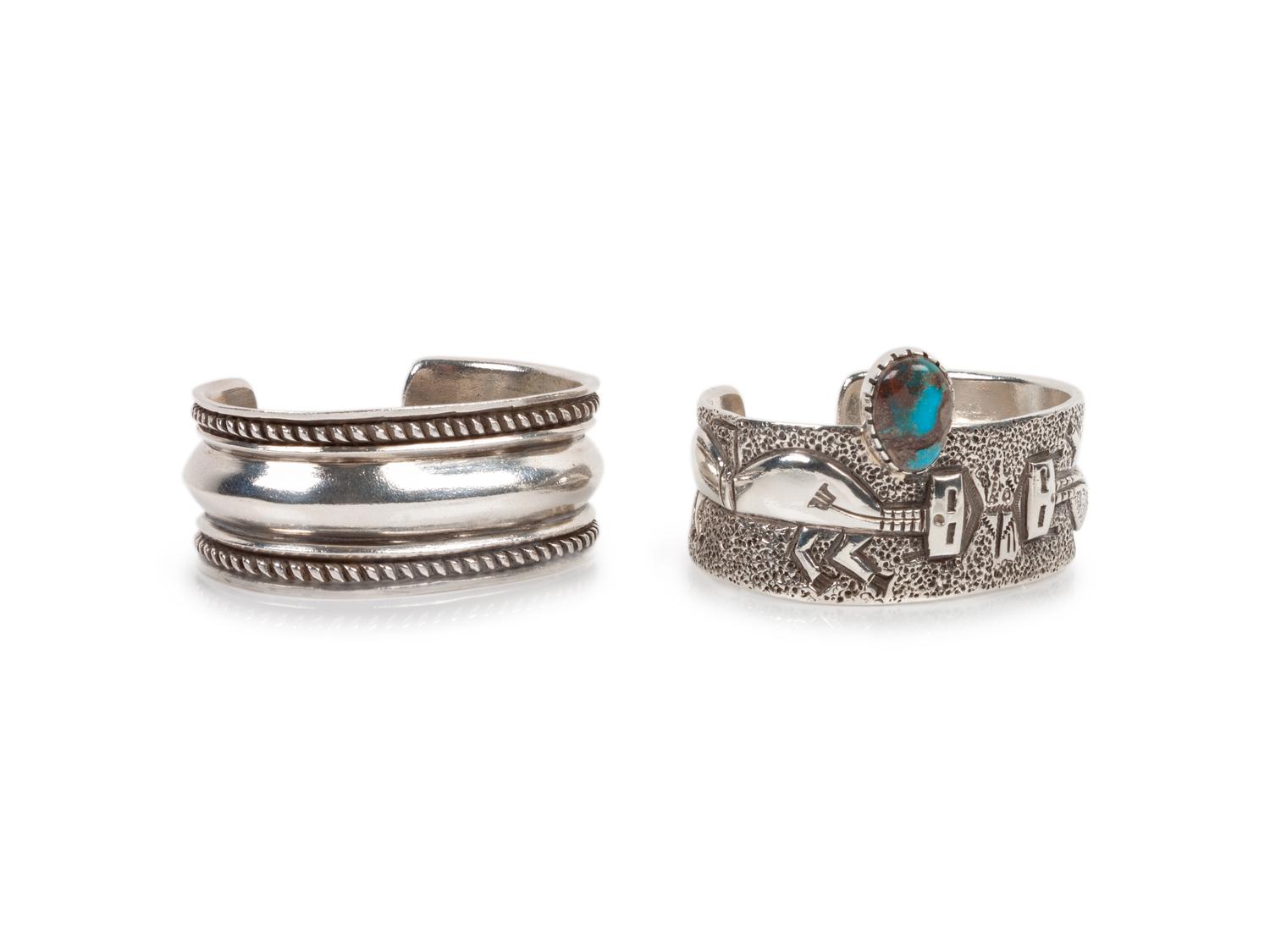 Ingot and Bisbee Turquoise Cuff Bracelet, PLUS