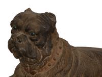 A Pair of English Painted Terracotta Pugs