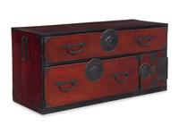 An Iron Mounted Softwood Tansu Chest
