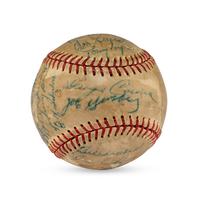 A 1949 Kansas City Blues / Toledo Mud Hens Multi Signed Baseball