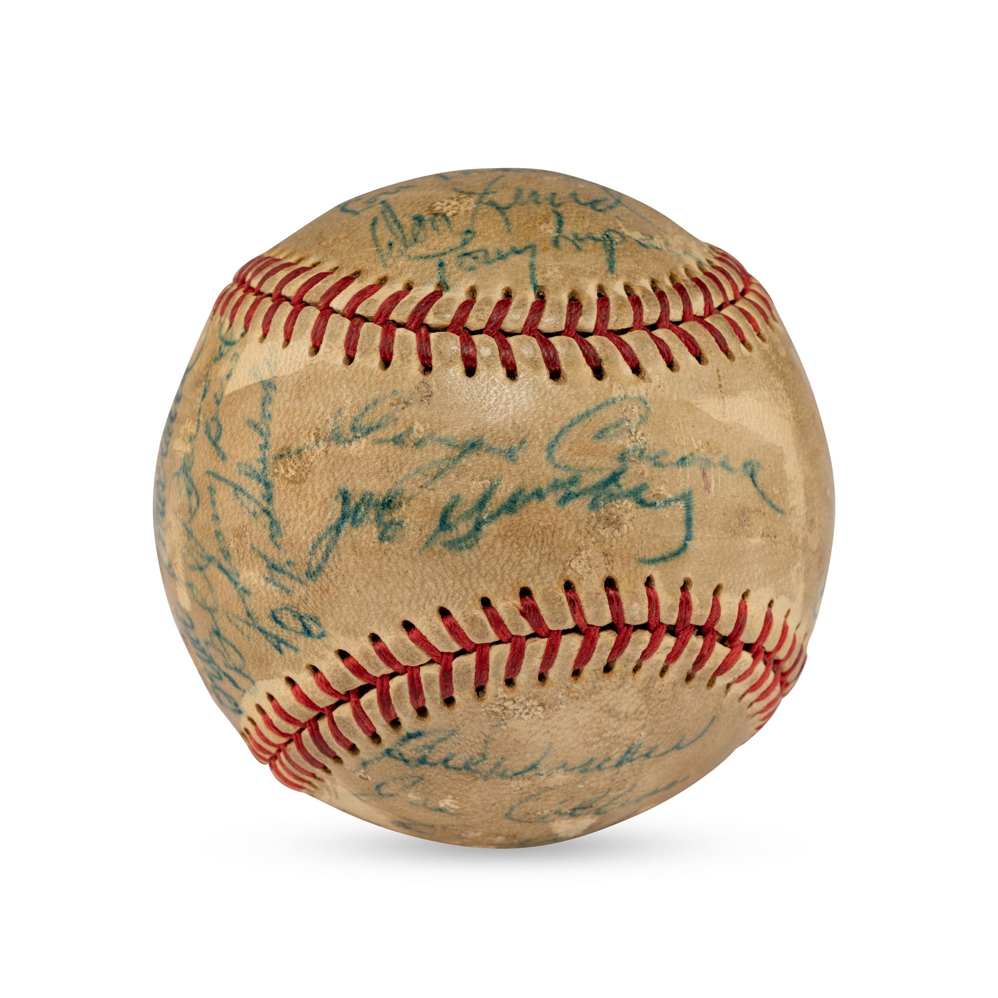 A 1949 Kansas City Blues / Toledo Mud Hens Multi Signed Baseball