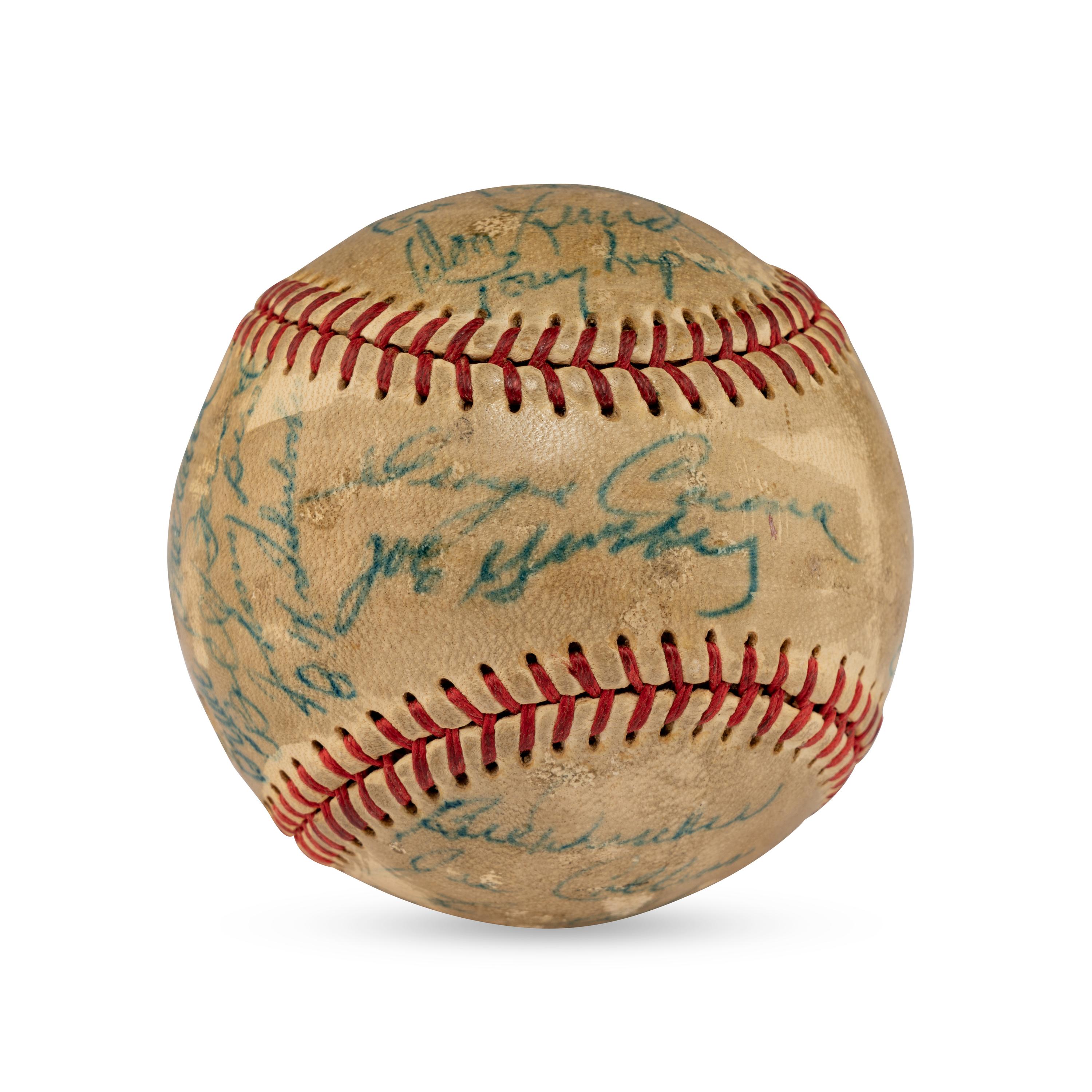 A 1949 Kansas City Blues / Toledo Mud Hens Multi Signed Baseball