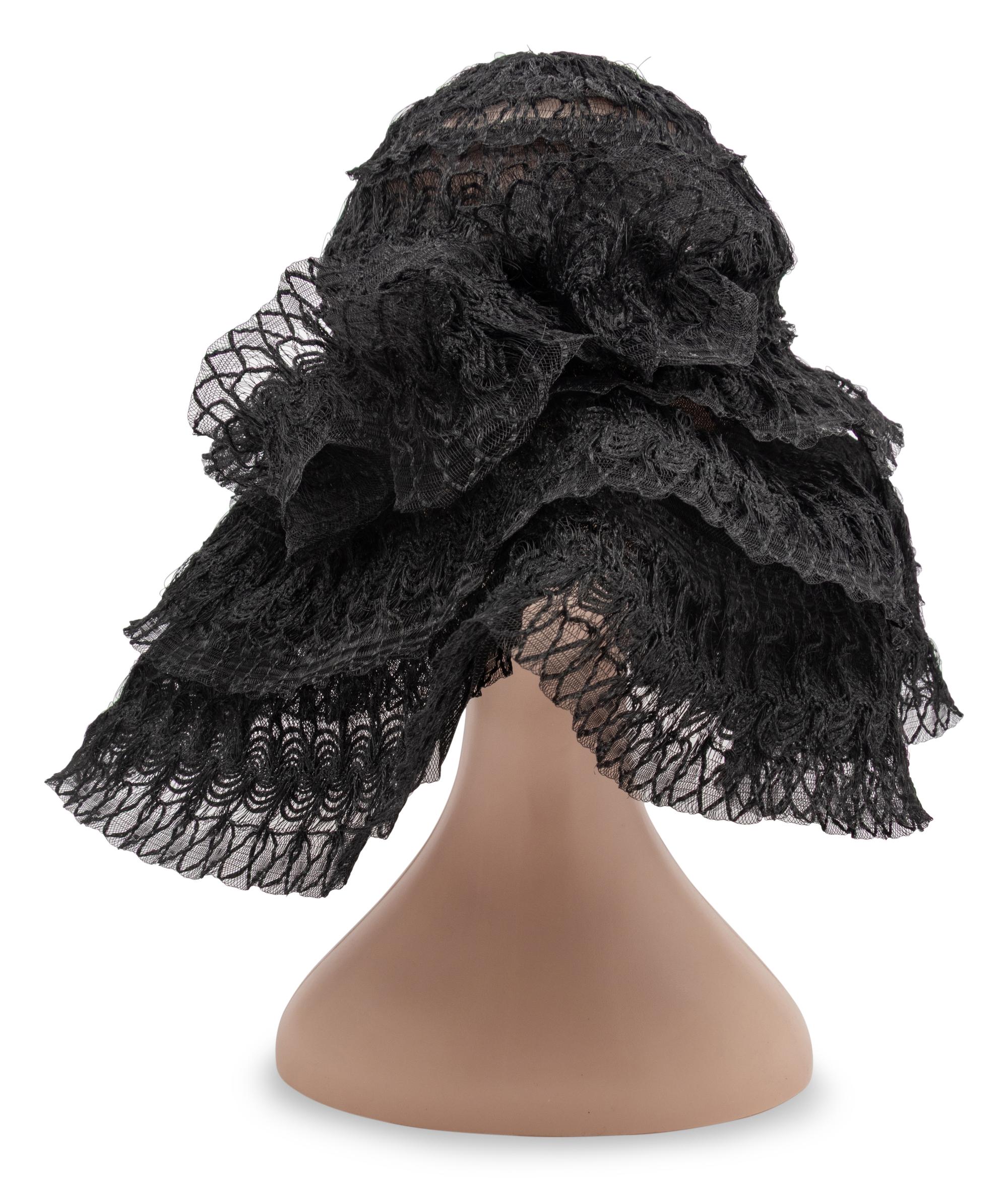 Galanos, Black Lace Hat