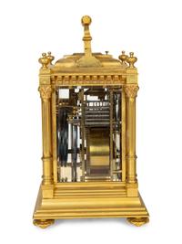 A French Bronze Repeating Carriage Clock with Aiguilles Movement