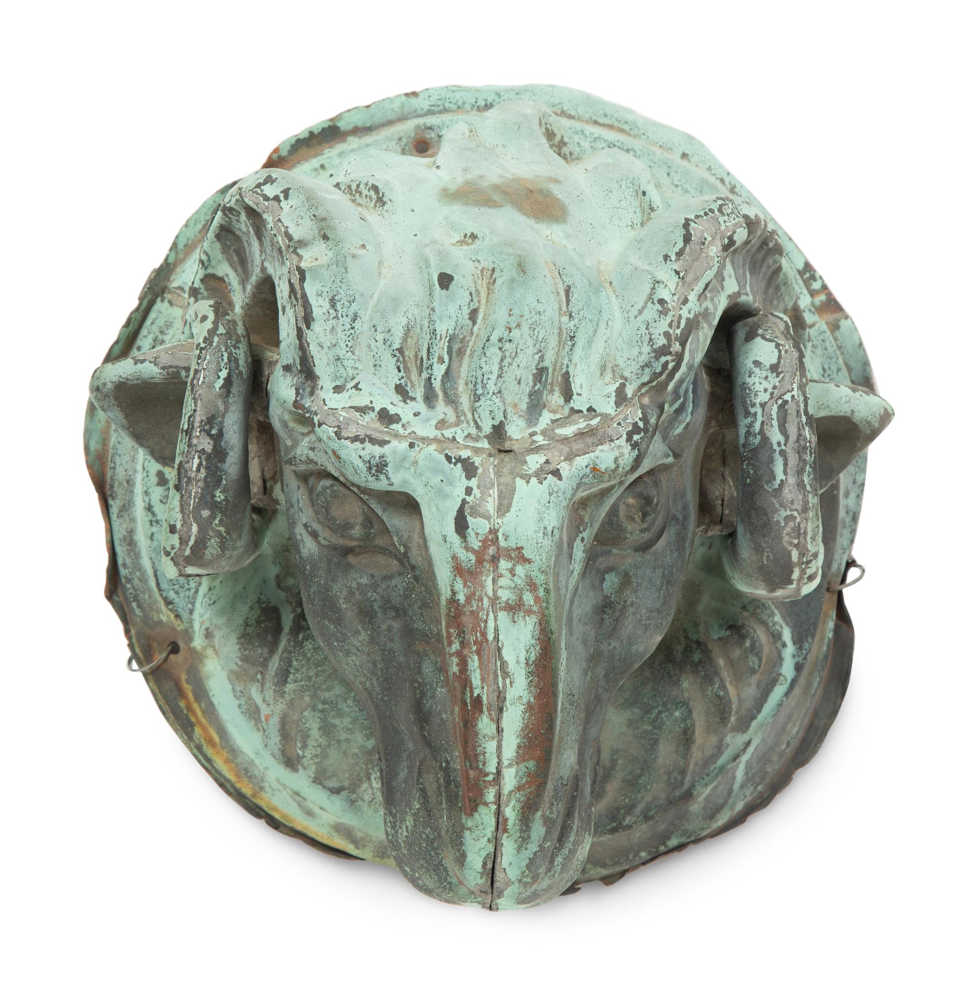 A Pair of Tole Ram's Heads