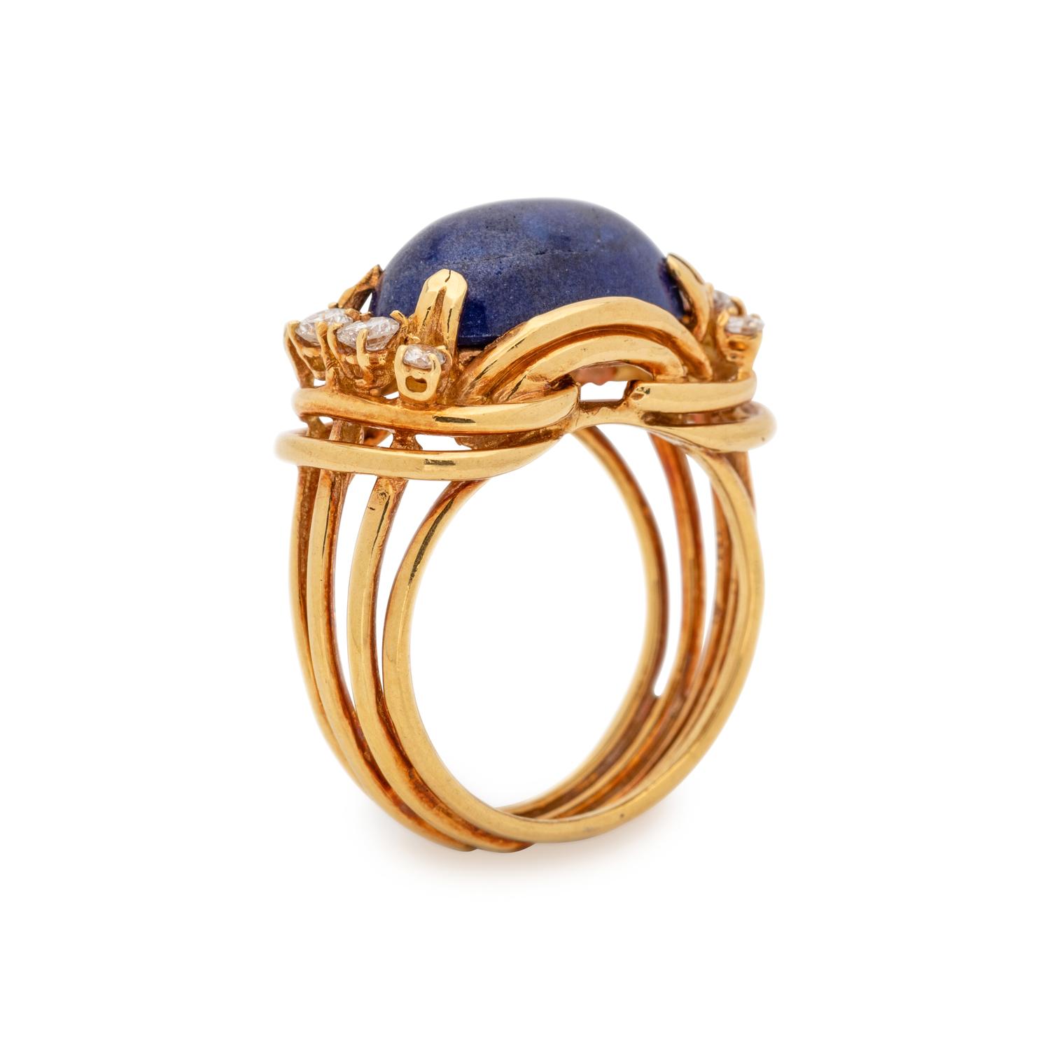 LAPIS LAZULI AND DIAMOND RING