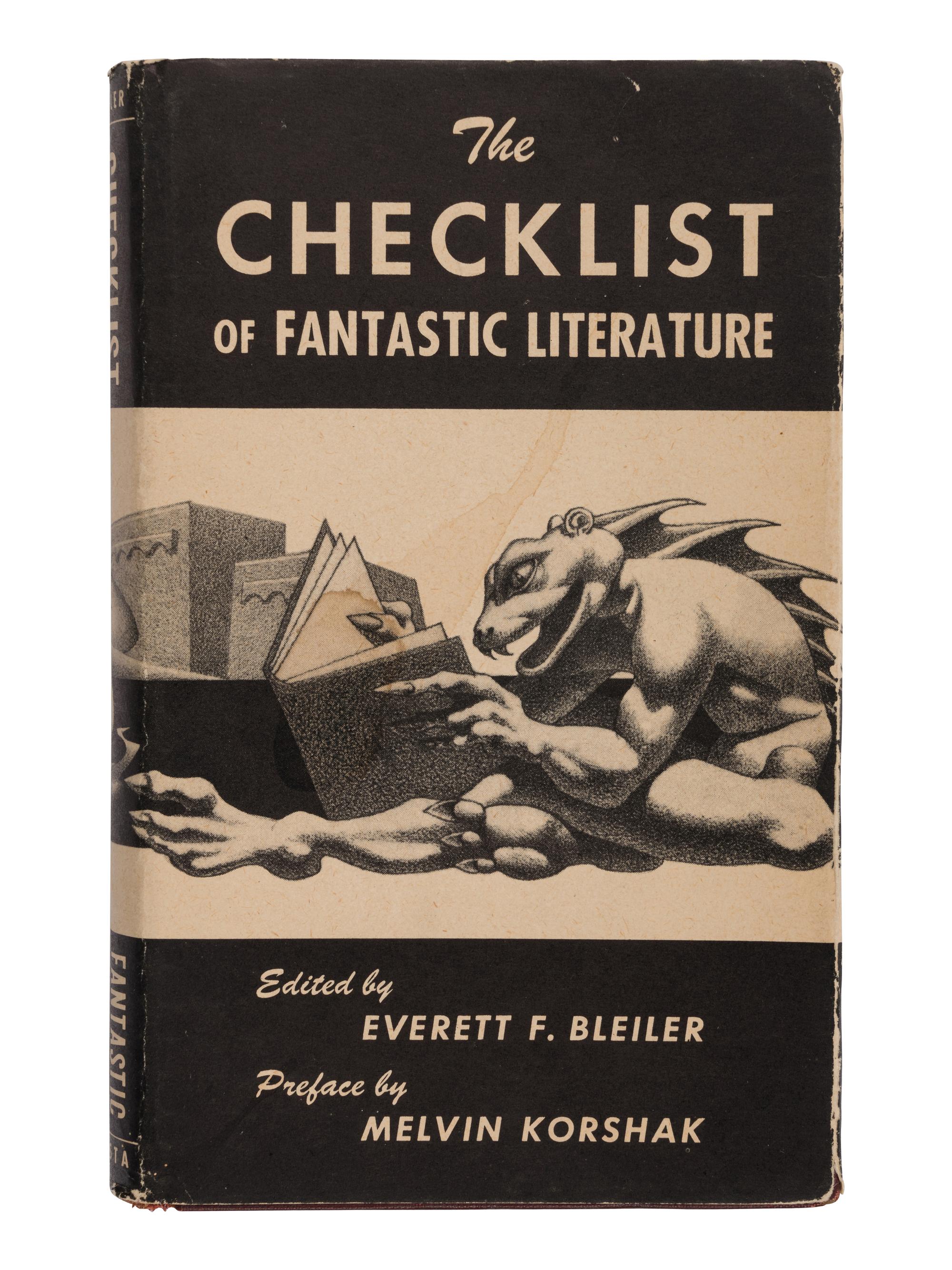 [SCIENCE FICTION BIBLIOGRAPHY AND REFERENCE]. BLEILER, Everett Franklin (1920-2010). The Checklist of Fantastic Literature. Chicago: Shasta Publishers, 1948.