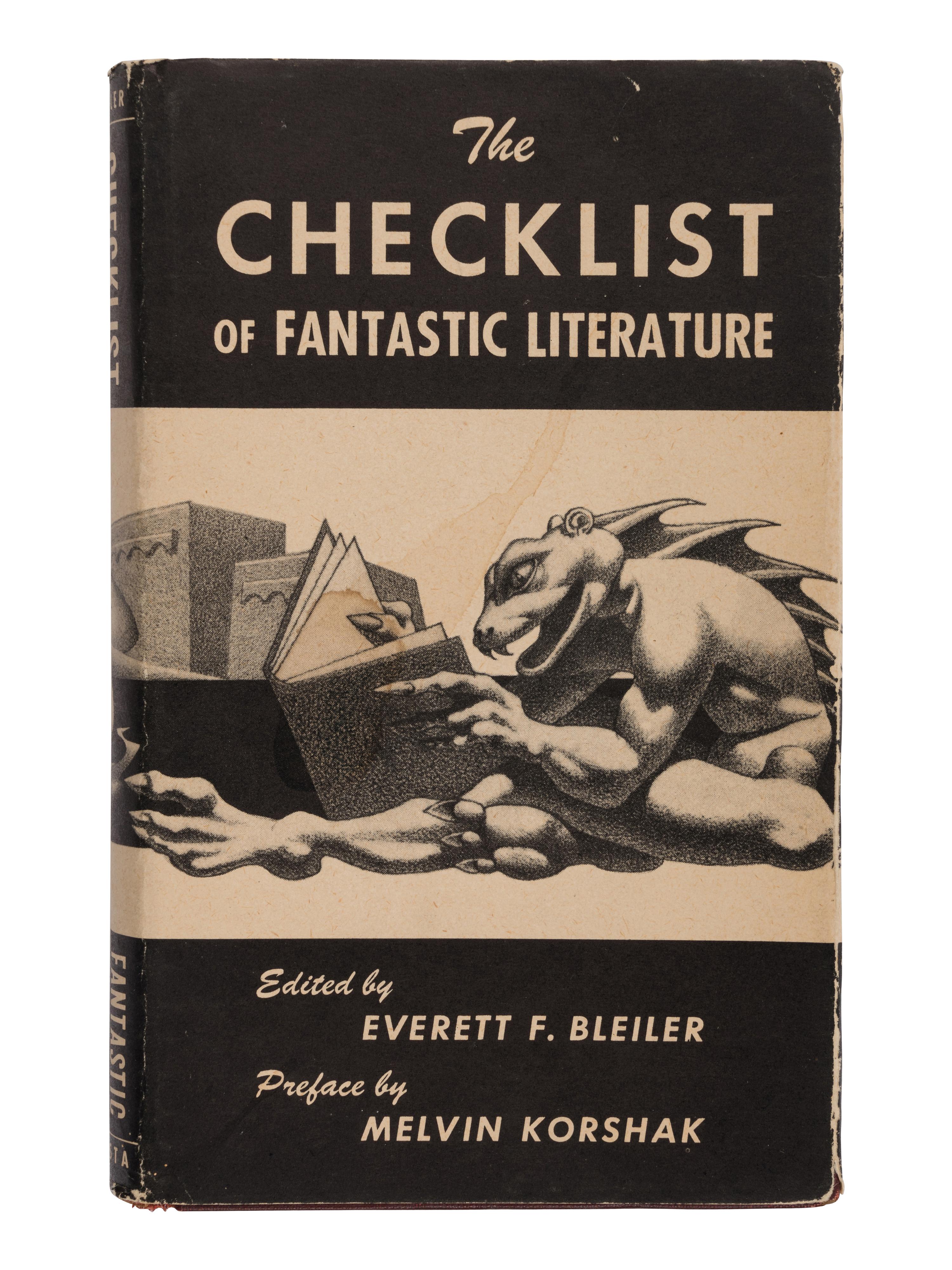 [SCIENCE FICTION BIBLIOGRAPHY AND REFERENCE]. BLEILER, Everett Franklin (1920-2010). The Checklist of Fantastic Literature. Chicago: Shasta Publishers, 1948.