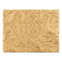 A Gold Silk Damask Panel with Needlework Appliqu é , Now Mounted as a Cushion Cover