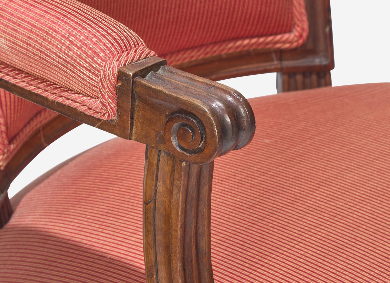 A Set of Four Louis XVI Carved Beechwood Fauteuils